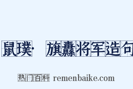 鼠璞·旗纛将军造句是什么意思的图片